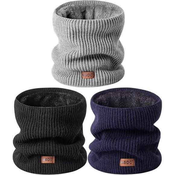 Winter Neck Gaiters for Men 3 Pack,Neck Warmer Men Women with Thermal Thick - Picture 7 of 7